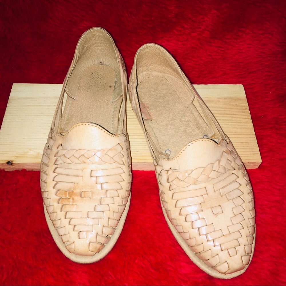 Leather huarache Mexican shoes S(7)